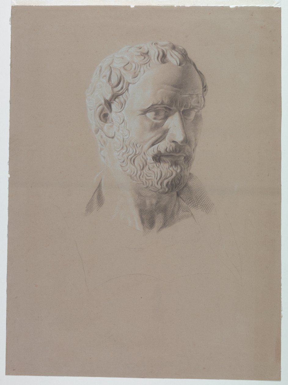 Estudio académico de un busto de un senador romano de Giuseppe Longhi
