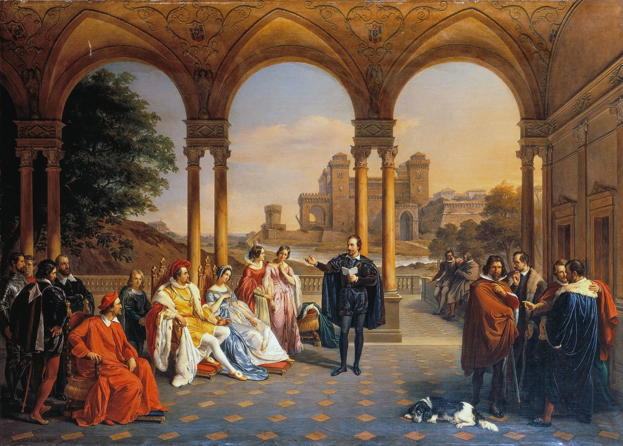 Torquato Tasso en la corte de la Casa de Este de Giuseppe Mancinelli