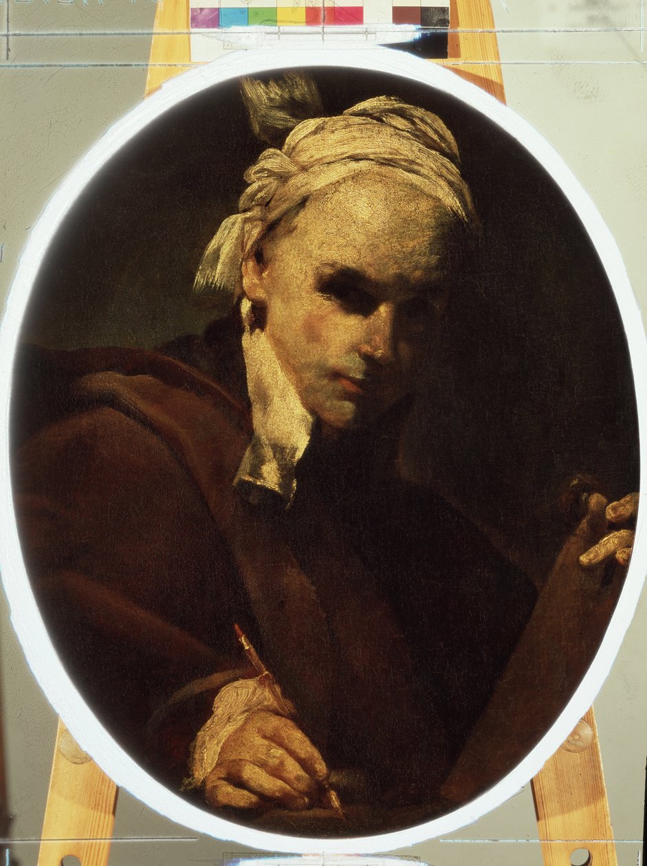 ""Autorretrato"" (Autorretrato) Pintura de Giuseppe Maria Crespi (1665-1747) alrededor de 1700 Museo Pushkin, Moscú de Giuseppe Maria Crespi