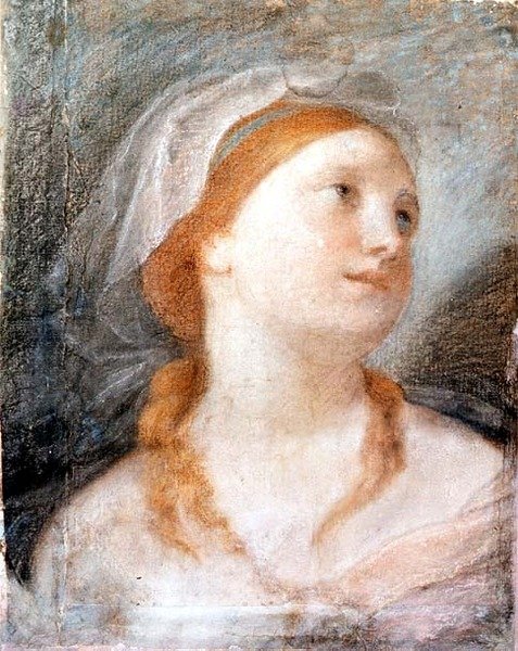 Estudio de la cabeza de una joven con cabello rojo de Giuseppe Maria (circle of) Crespi