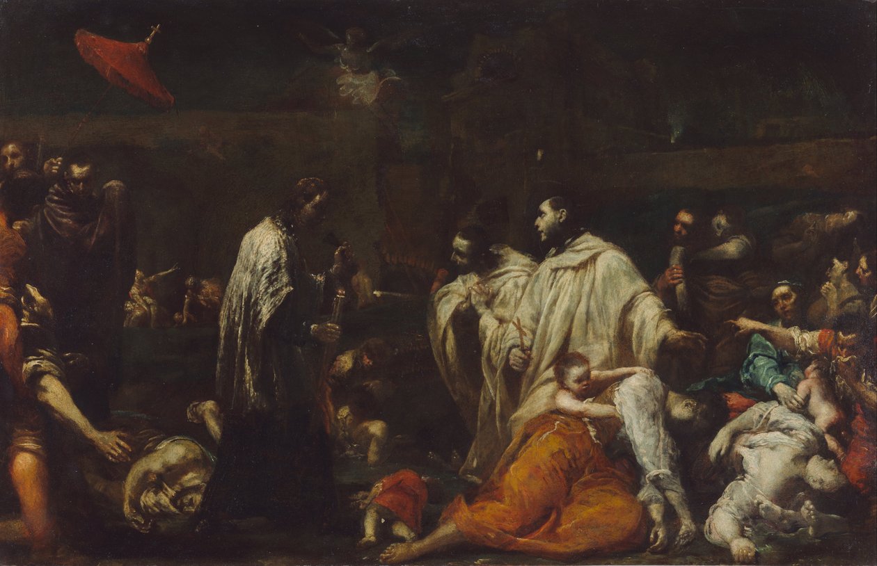 Bernard Tolomei y la peste en Siena de Giuseppe Maria Crespi