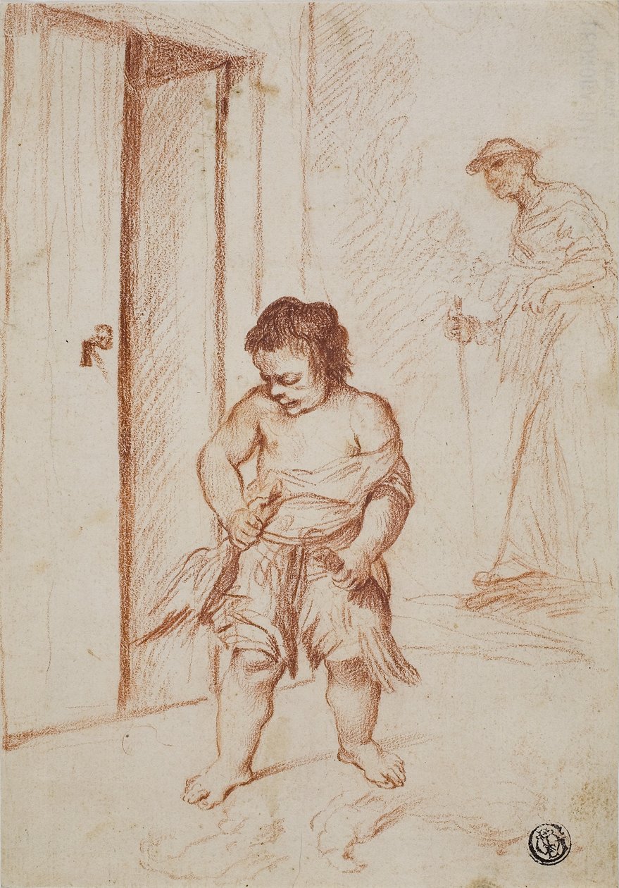 Estudio de dos figuras, 1710-15 de Giuseppe Maria Crespi