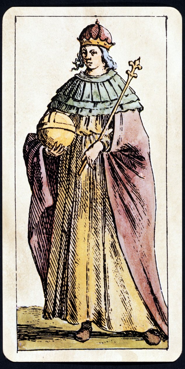 La Papisa Juana representada en un juego de Tarot manuscrito por C.M. Mitelli de Giuseppe Maria Mitelli