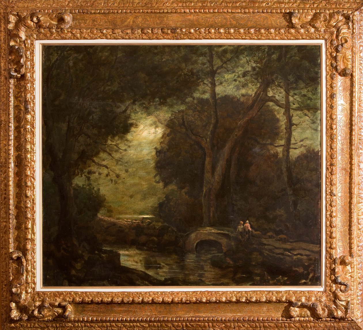 Val Gardena - Poesía de la tarde (óleo sobre lienzo) de Giuseppe Miti Zanetti