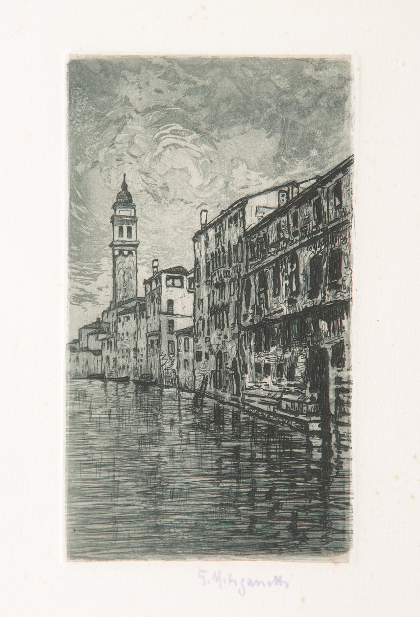 Venecia (aguafuerte y aguatinta sobre papel blanco) de Giuseppe Miti Zanetti