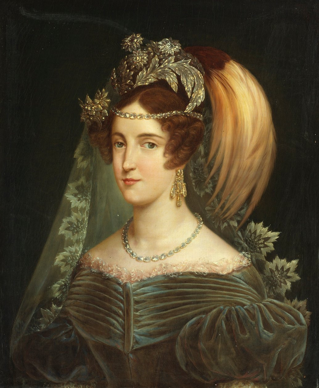 Retrato de María Cristina de Saboya 1812-1836, Reina de las Dos Sicilias, 1830 de Giuseppe Navarra