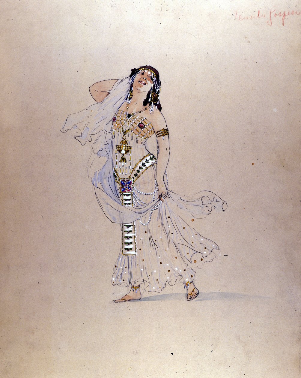 Traje de "Salomè" de Richard Strauss por Giuseppe Palanti (1881-1946) para el teatro La Scala de Milán en 1912. de Giuseppe Palanti