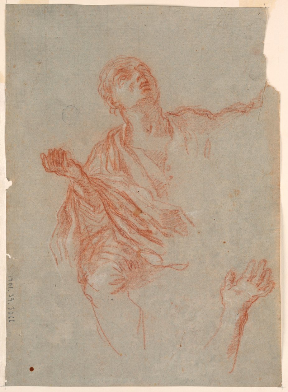 Dibujo, Estudios de brazos, manos y ropajes de plañideras, finales del siglo XVIII de Giuseppe Passeri