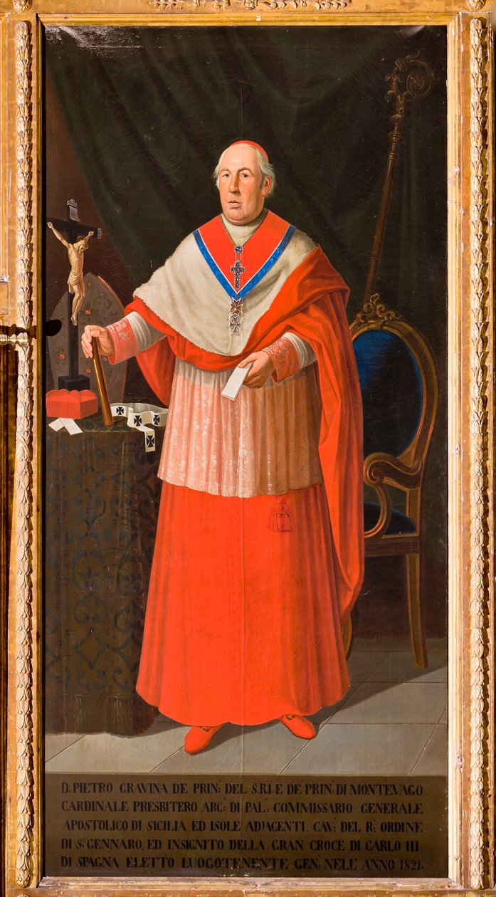 Retrato del cardenal Pietro Gravina, c.1825 (óleo sobre lienzo) de Giuseppe Patania