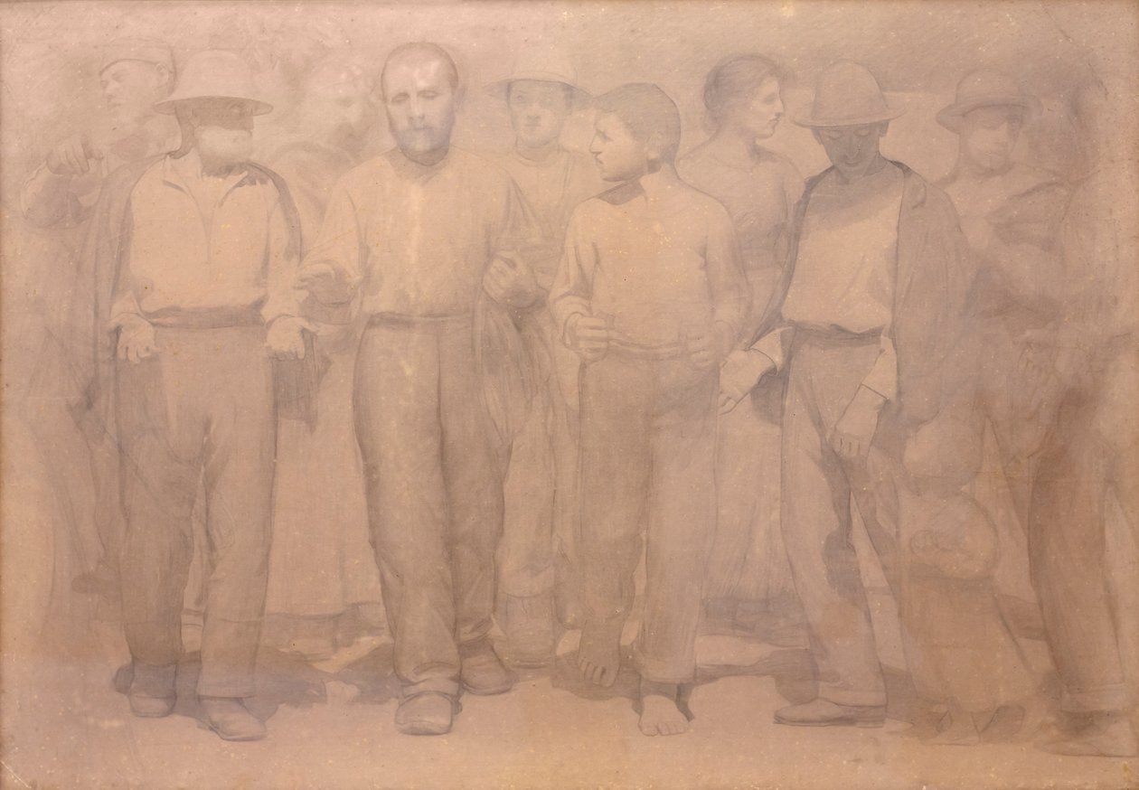 Viñeta de El Cuarto Estado de Giuseppe Pellizza da Volpedo