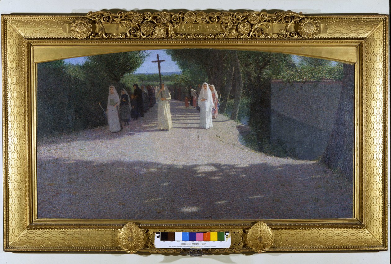La procesión. Pintura de Giovanni Pellizza da Volpedo (1868-1907) de Giuseppe Pellizza da Volpedo