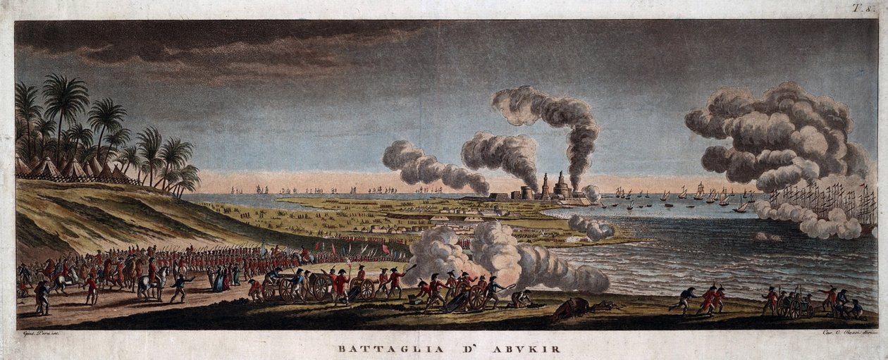 La Batalla de Abukir el 25 de julio de 1798 de Giuseppe Pera