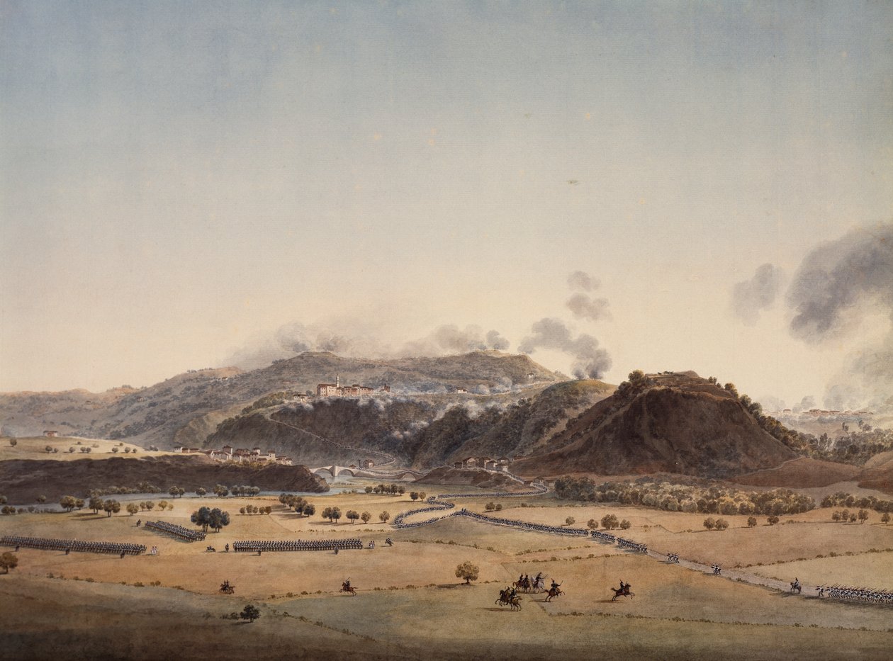 Batalla de Dego, ataque de las divisiones de Massena y Laharpe, 14 de abril de Giuseppe Pietro Bagetti