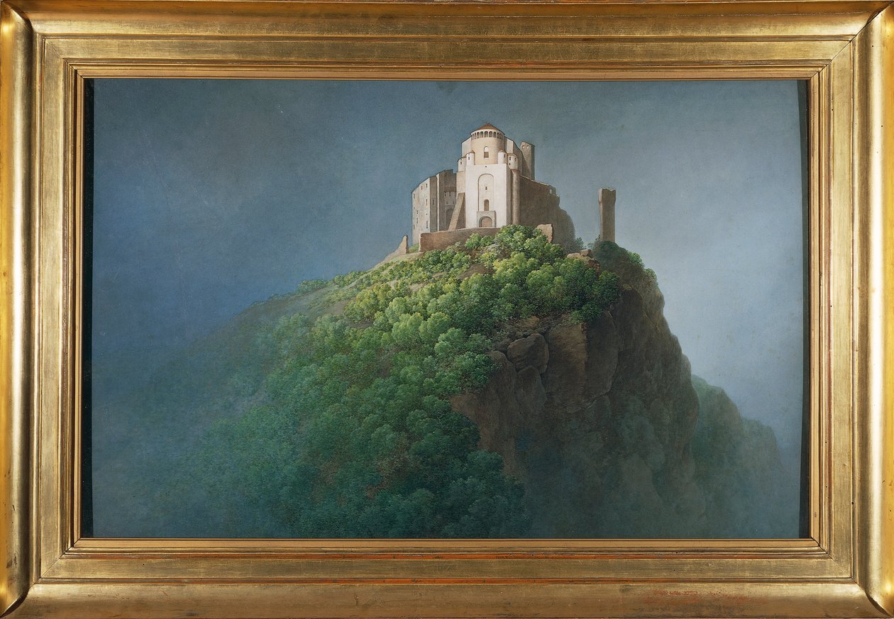 Abadía de San Miguel en la entrada al Valle de Susa de Giuseppe Pietro Bagetti