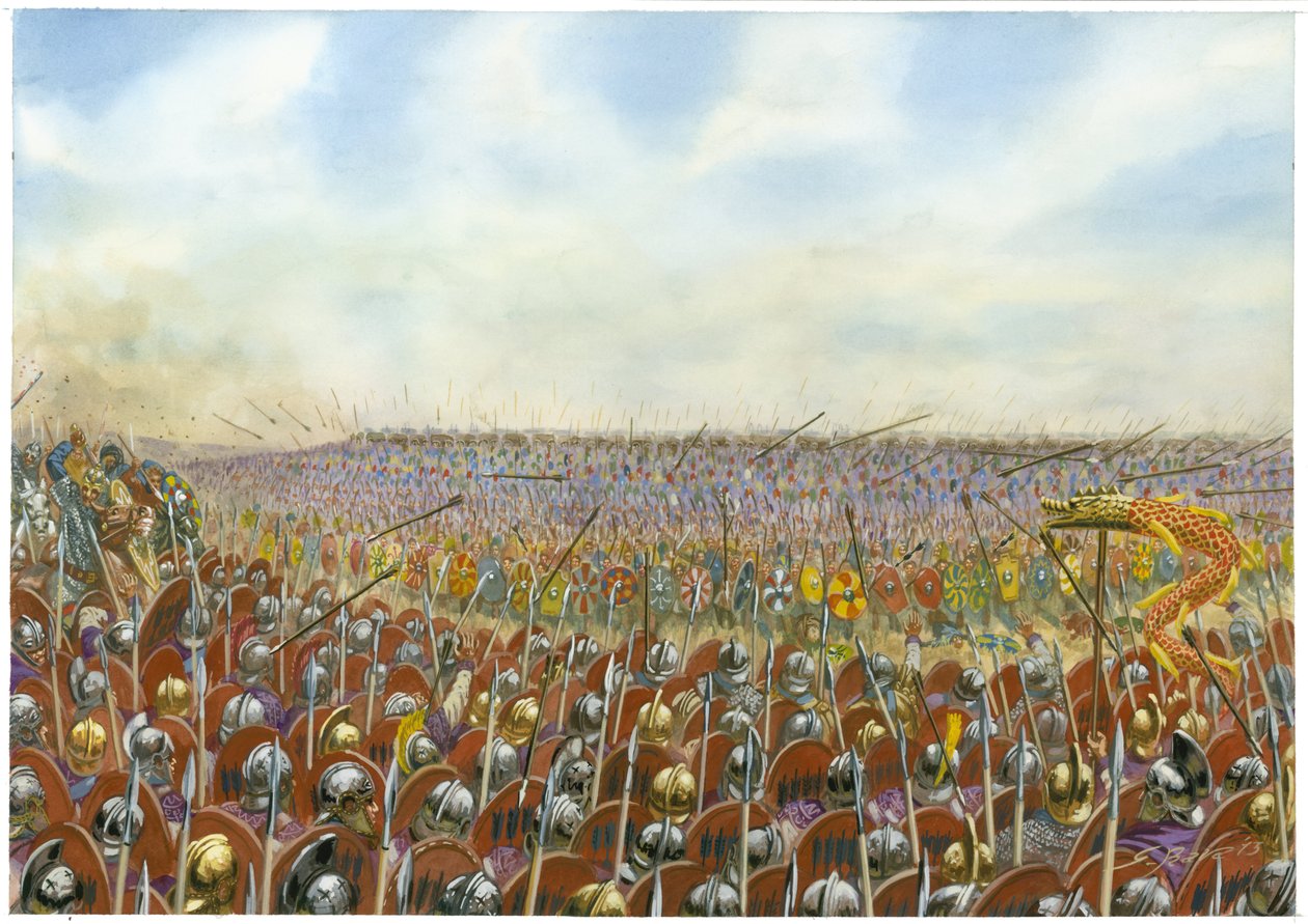 Batalla de Adrianópolis o Hadrianópolis de Giuseppe Rava