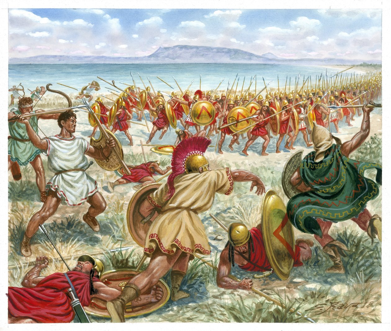 Batalla de Lechaeum de Giuseppe Rava