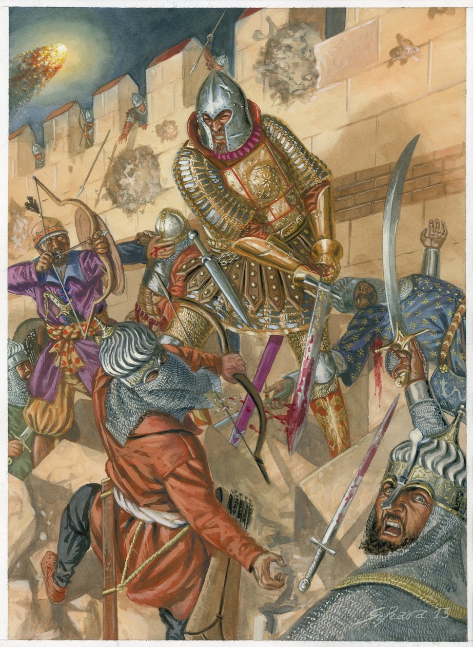Muerte de Constantino XI Palaiologos y caída de Constantinopla de Giuseppe Rava