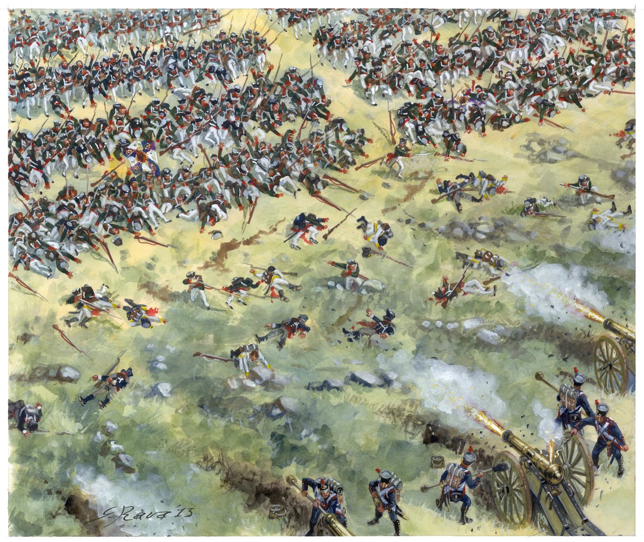 Primer imperio, campaña alemana: Infantería de línea rusa derrotada en la batalla de Leipzig en octubre de 1813 - Primer imperio, campaña alemana: infantería de línea rusa derrotada por el ejército francés durante la batalla de Leipzig (Batalla de las Naci de Giuseppe Rava