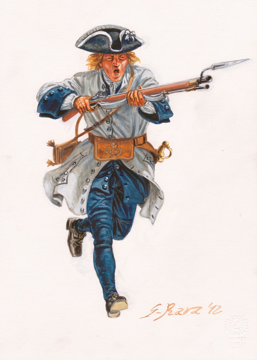 Guerra de Sucesión española: Soldado francés en la batalla de Denain, 24 de julio de Giuseppe Rava