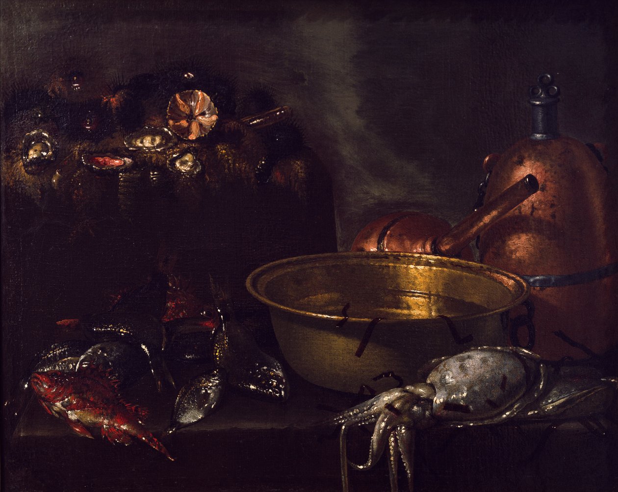 Naturaleza muerta con pescado de Giuseppe Recco