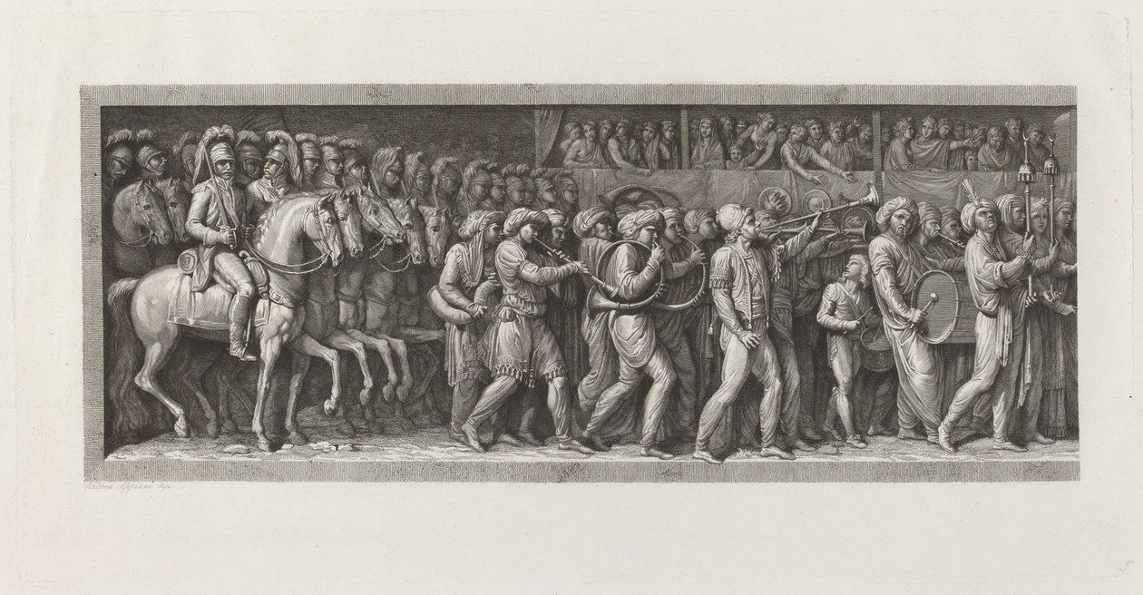 La entrada de los franceses en Milán, 15 de mayo de 1796 de Giuseppe Rosaspina, after Andrea Appiani