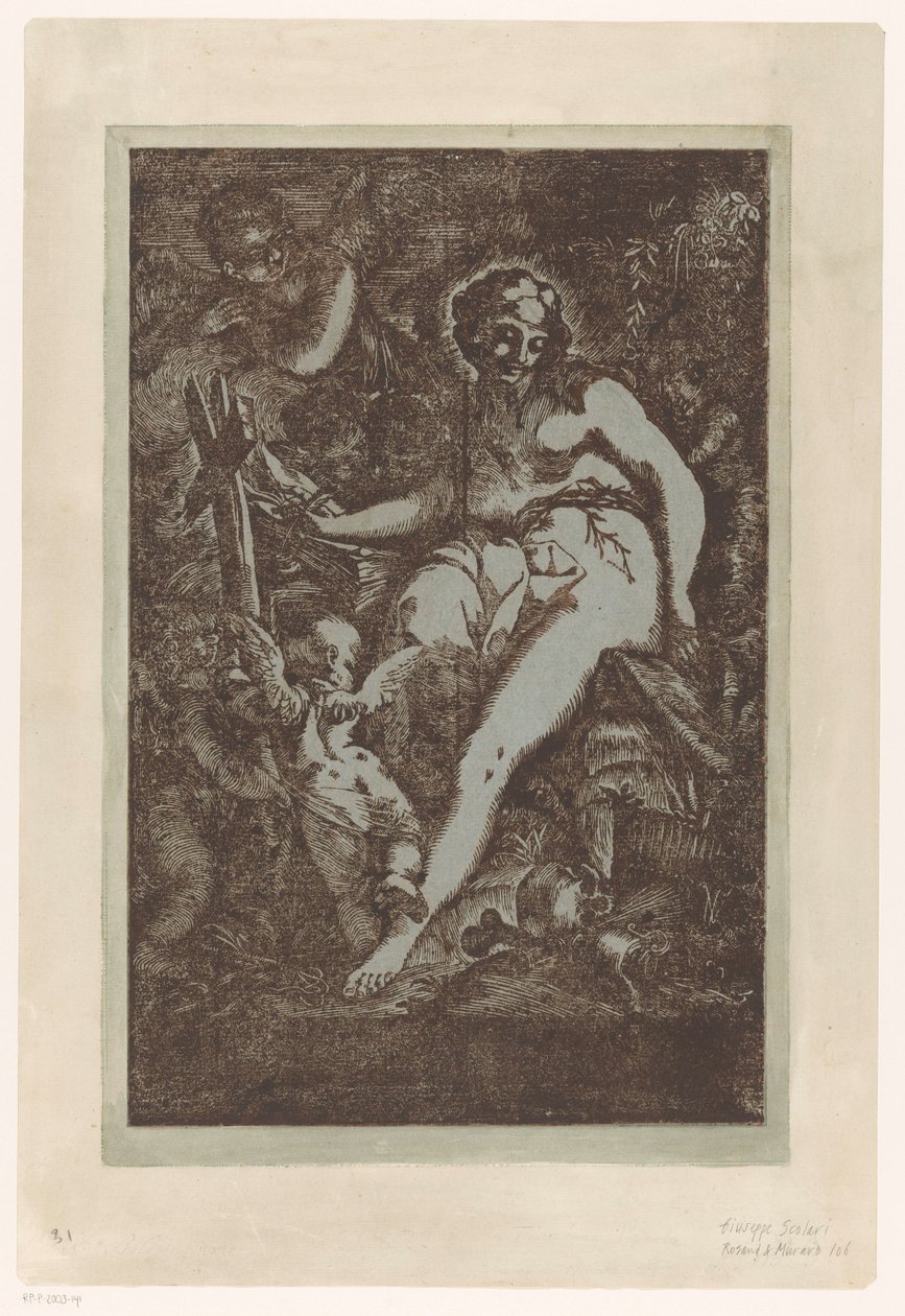 Maria Magdalena in de wildernis de Giuseppe Scolari (circle of)