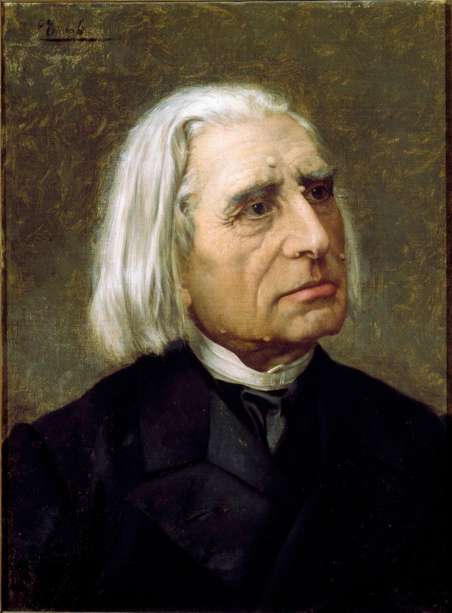Retrato del compositor y pianista húngaro Franz Liszt (1811-1886) edad Pintura de Giuseppe Tivoli (1854-1925) Bolonia, Civico Museo Bibliografico Musicale de Giuseppe Tivoli