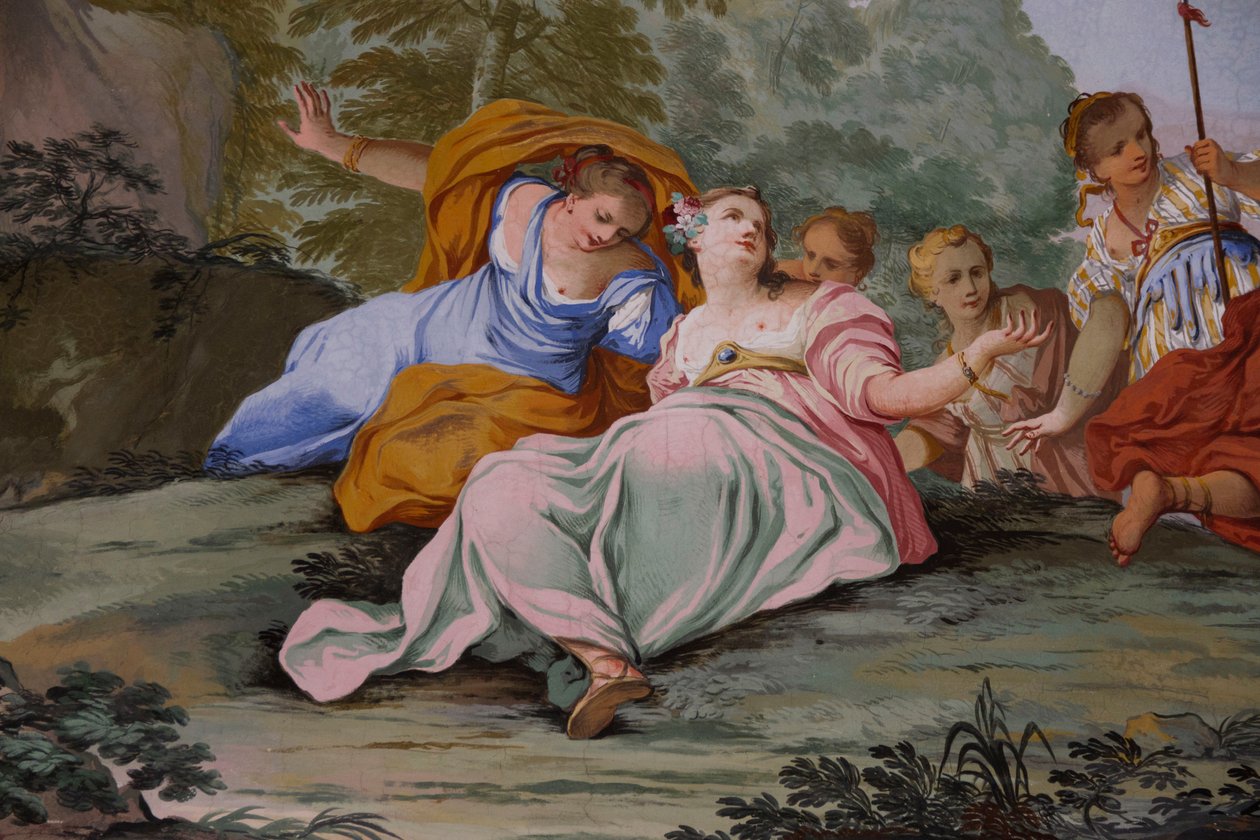 Representaciones del mito de Diana, por Domenico y Giuseppe Valeriani, fresco de Giuseppe and Valeriani Domenico Valeriani