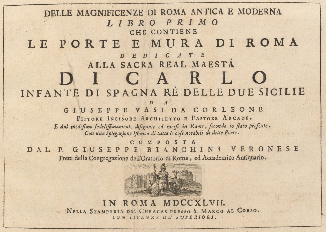 De las magnificencias de Roma antigua y moderna (vol. 1) de Giuseppe Vasi