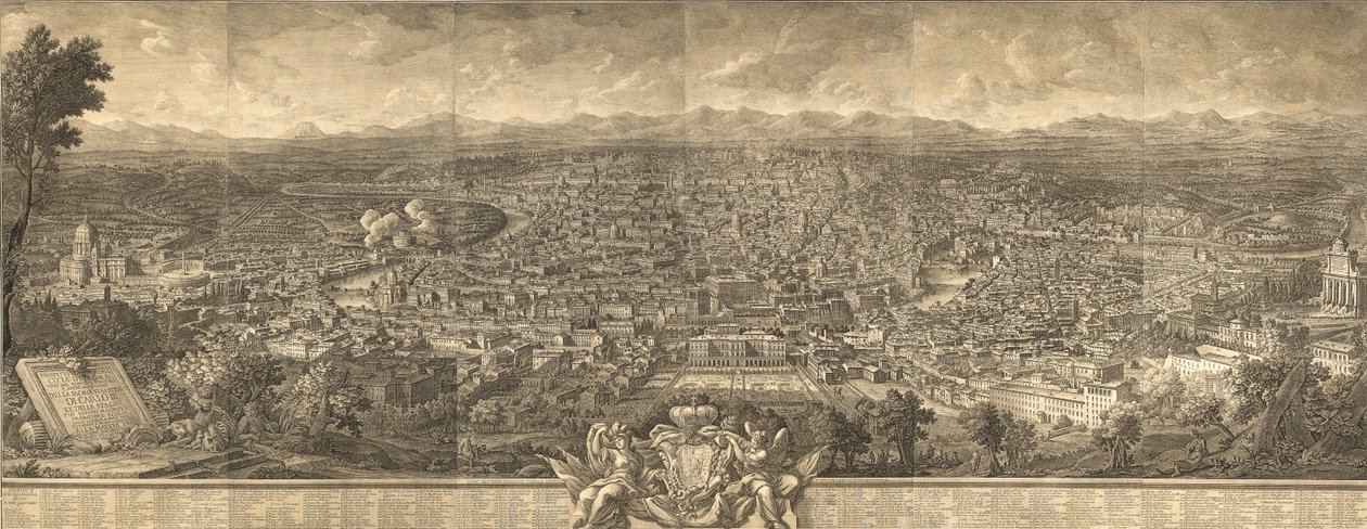 Giuseppe Vasi Perspectiva del Alma Città di Roma vista desde el Monte Gianciolo de Giuseppe Vasi
