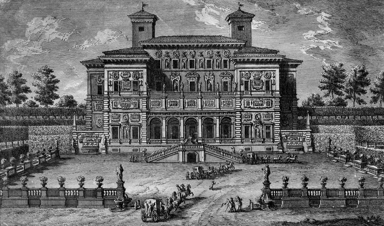 El Casino y Villa Borghese, cerca de Roma, siglo XVIII de Giuseppe Vasi