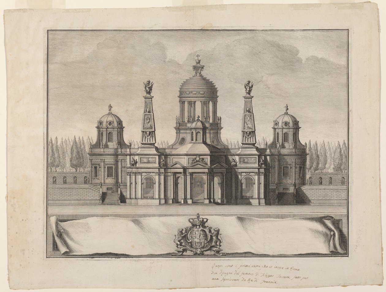 Sepulcro para los reyes de Francia de Giuseppe Vasi after Filippo Juvarra
