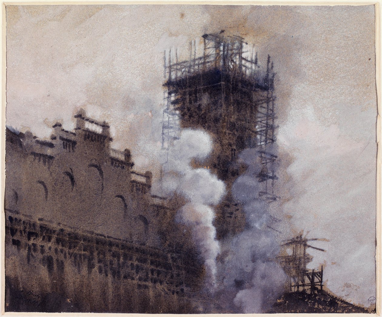 La construcción del Trocadéro en 1876 de Giuseppe de Nittis