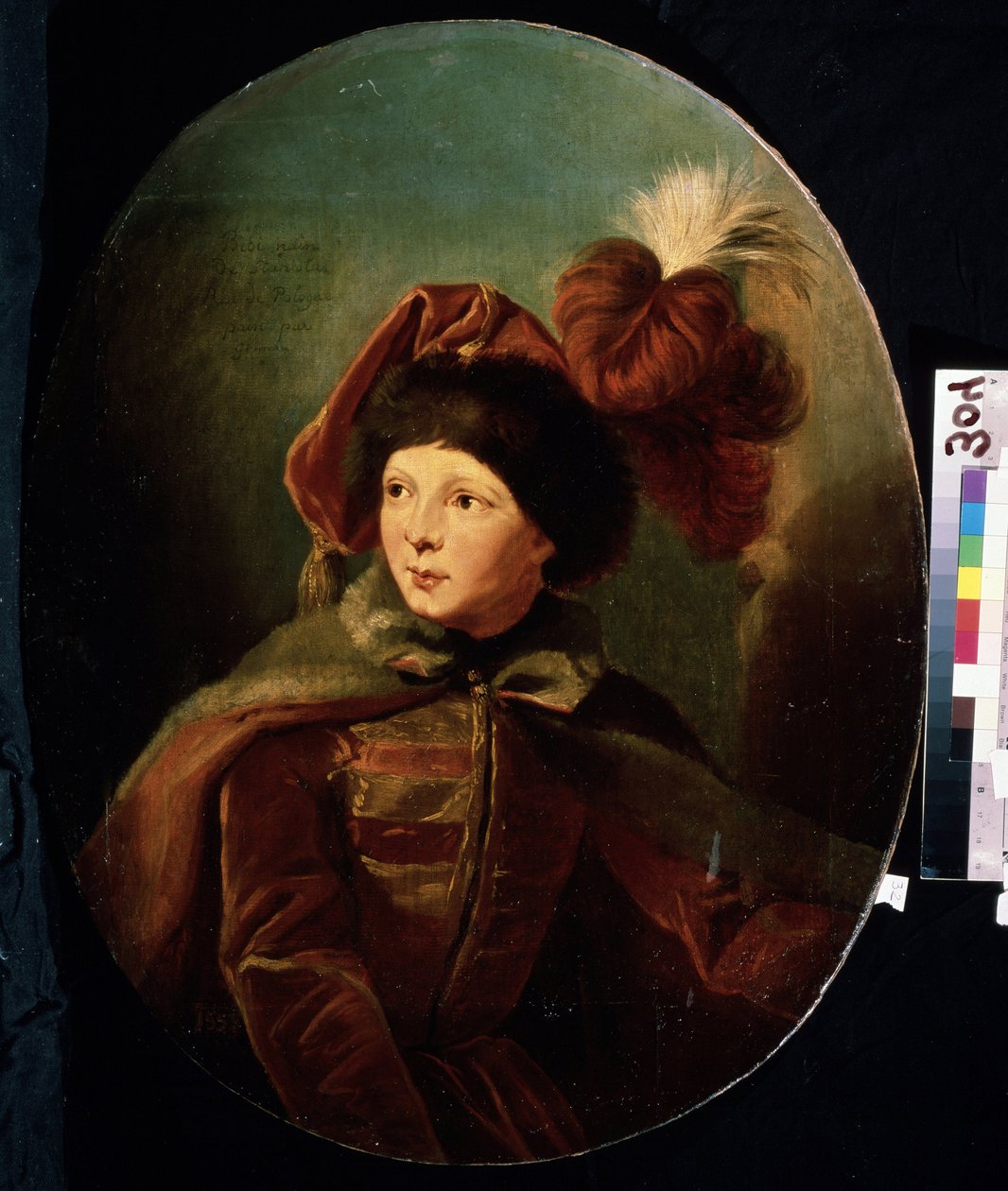 ""Retrato del enano Bi-Bi con uniforme de marido"" (Retrato del enano Bi-Bi) Pintura de Jozef Grassi (1757-1838) Museo de Arte Mikhail Kroshitsky, Sebastopol (Sebastopol) Ucrania de Giuseppe or Josef Grassi