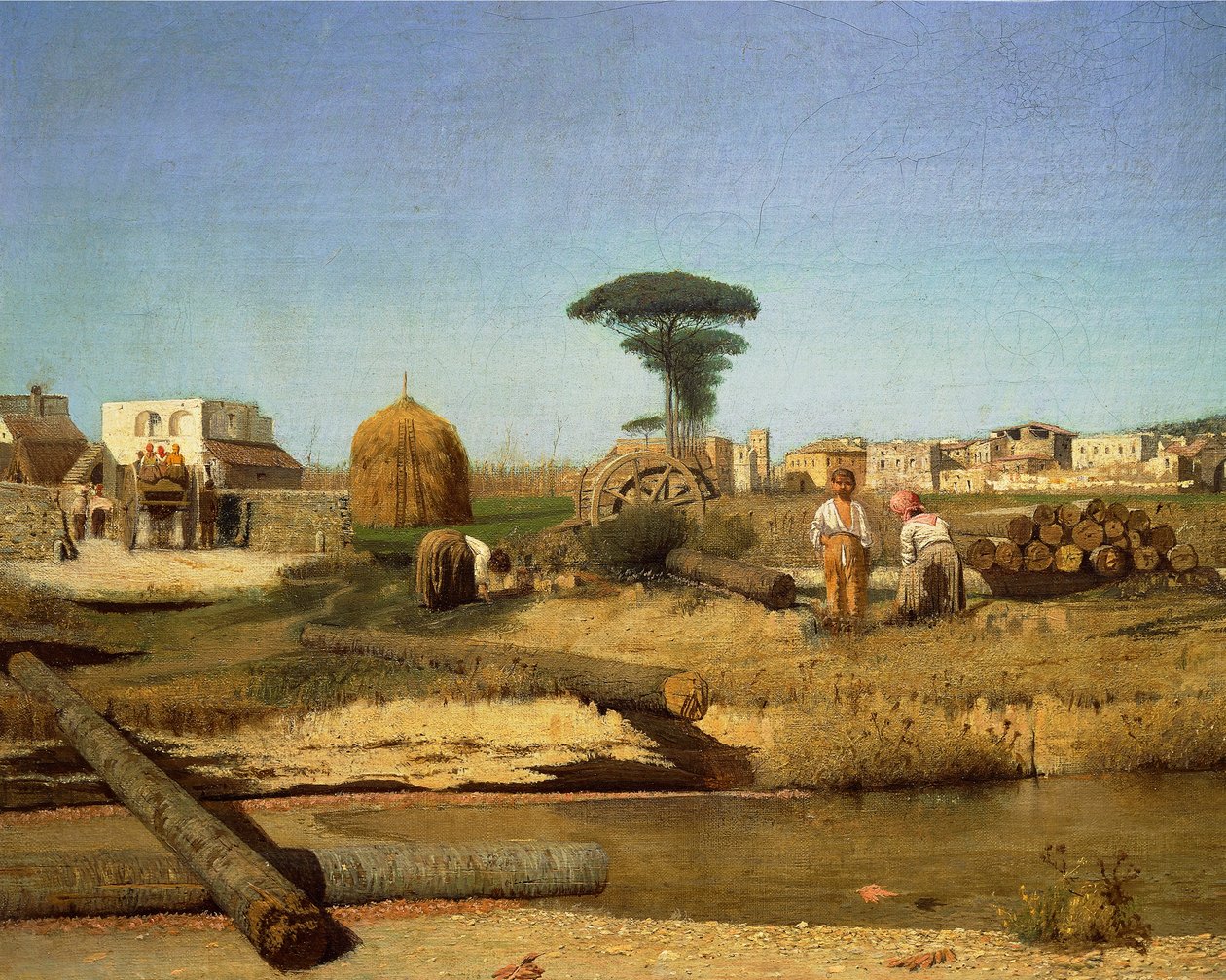 Casa de campo cerca de Nápoles de Giuseppe or Joseph de Nittis