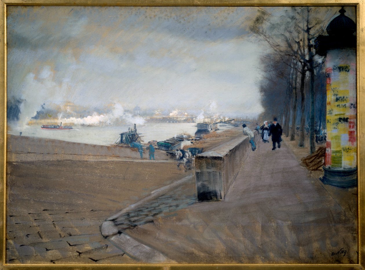 El Sena en París de Giuseppe or Joseph de Nittis