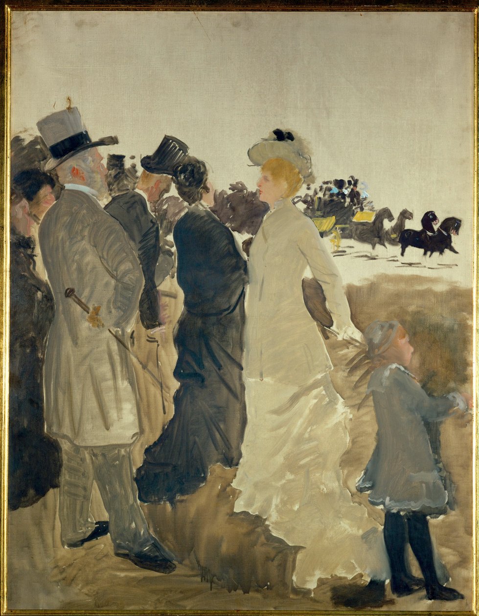 Boceto para las carreras de caballos (óleo sobre lienzo) de Giuseppe or Joseph de Nittis