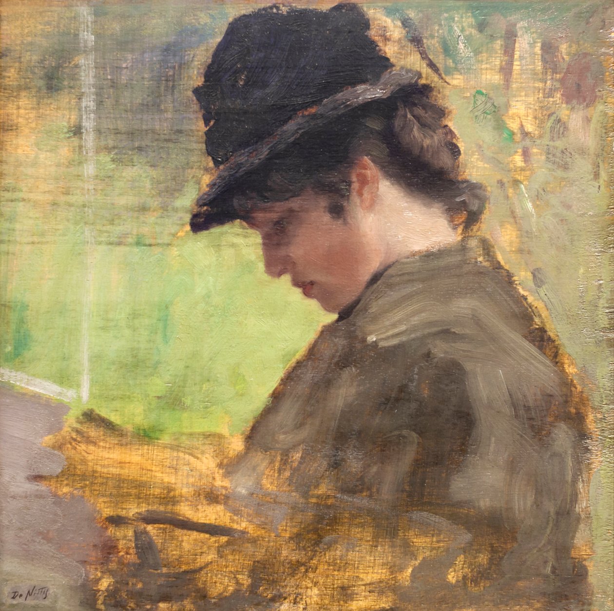 La chica inglesa de Giuseppe or Joseph de Nittis