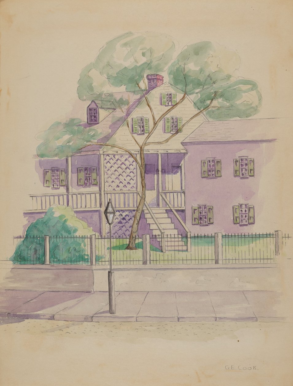 Vieja casa de campo holandesa, c. 1936 de Gladys Cook