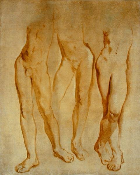 Tres estudios de un desnudo masculino de Glyn Warren Philpot