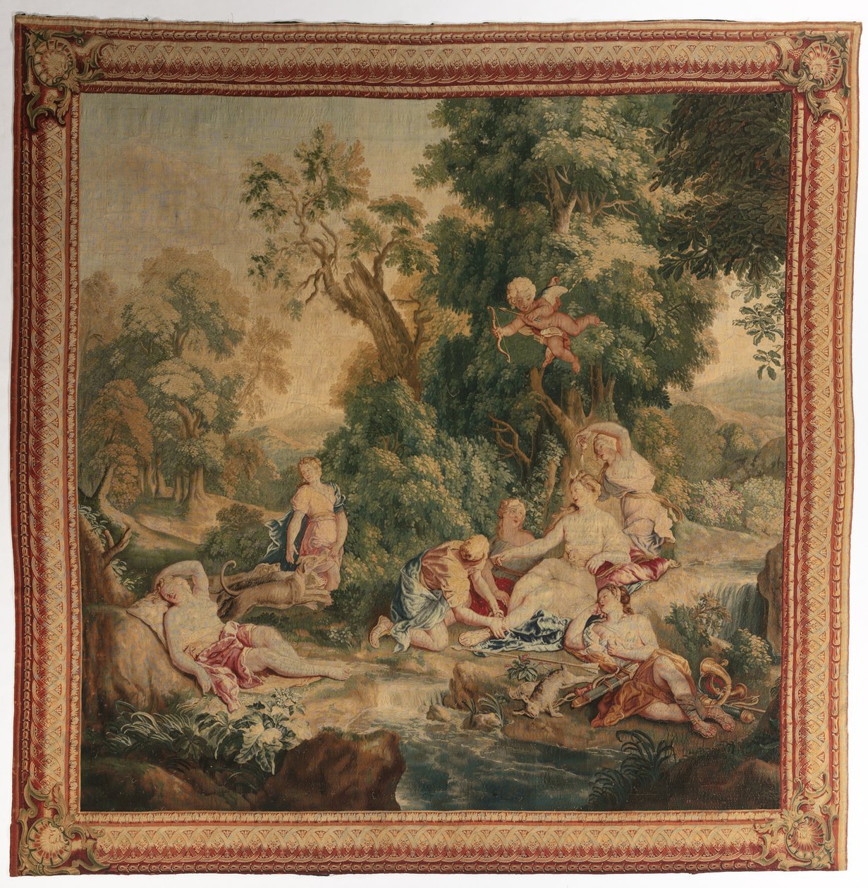 El regreso de Diana de la caza del Conjunto de las Metamorfosis de Ovidio, 1704-1731 de Gobelins