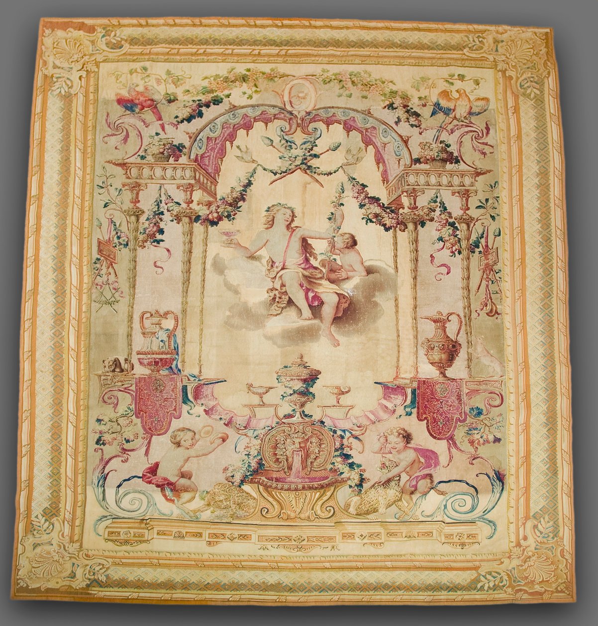 Estaciones: Otoño, Baco, 1700s de Gobelins
