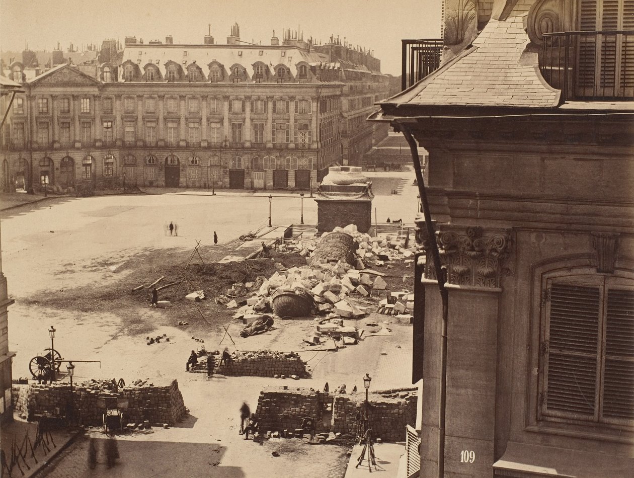 La plaza Vendome de París tras la destrucción de la columna de Gobinet de Villecholle Francois Marie Louis Alexandre) Franck (Franck