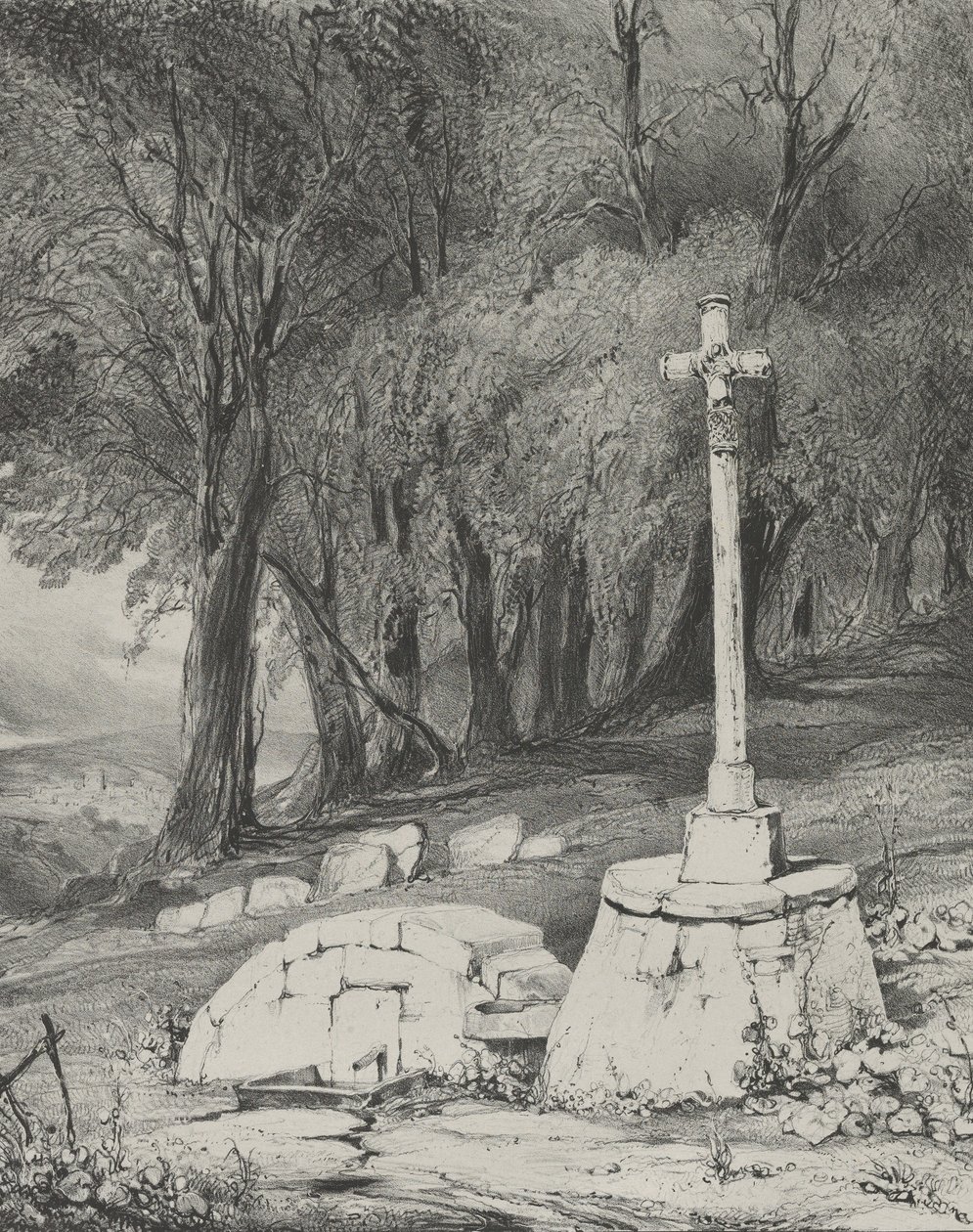 Cruz en el camino de Clermont a Royal de Godefroy Engelmann