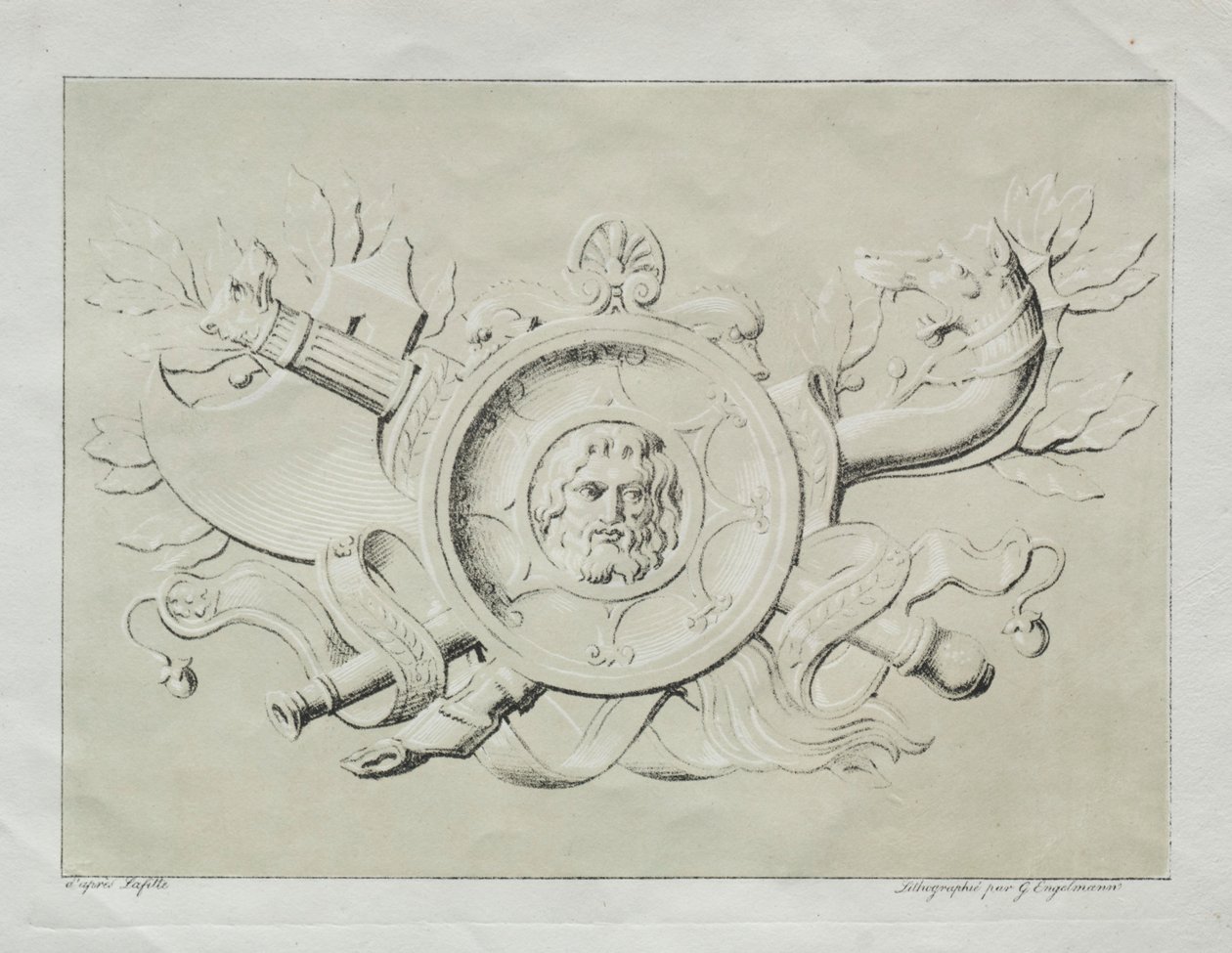 Colección de ensayos litográficos: Un trofeo de Godefroy Engelmann
