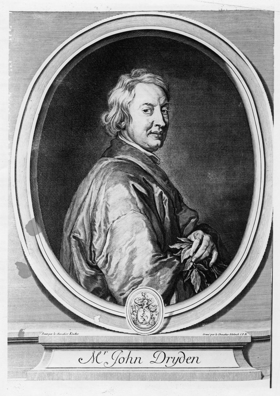 John Dryden (1631-1700) grabado por Gerard Edelinck (1640-1707) de Godfrey Kneller