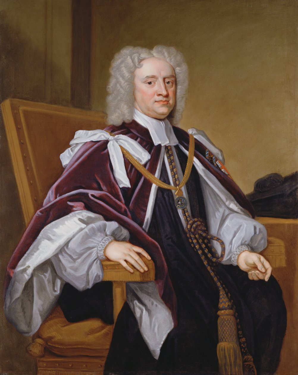 Retrato del obispo Trelawny, uno de los siete obispos que peticionaron contra la Declaración de Indulgencia de James II y fueron juzgados por libelo de Godfrey Kneller