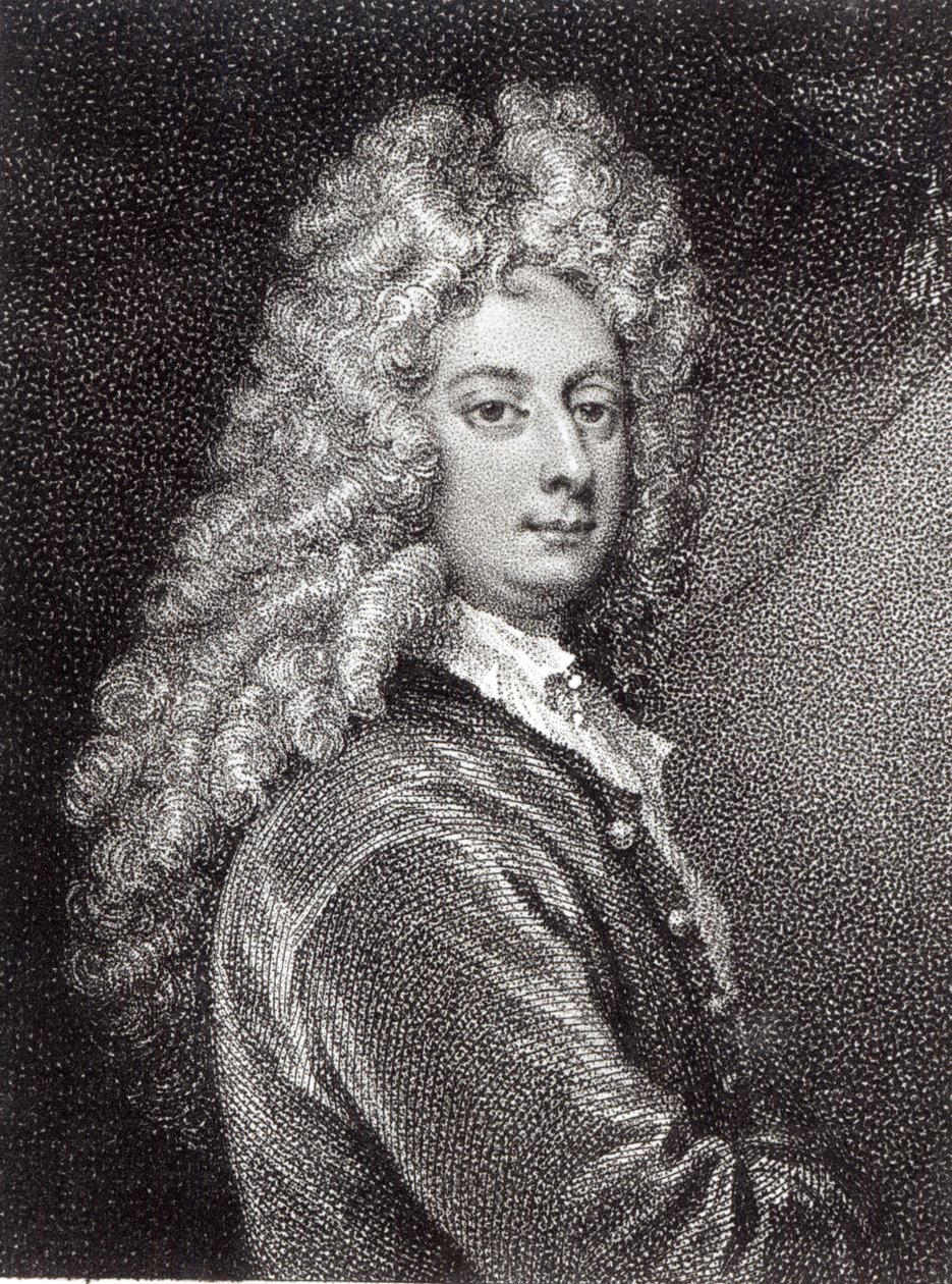 William Congreve (1670-1729) grabado por P.W.Tomkins de Godfrey Kneller