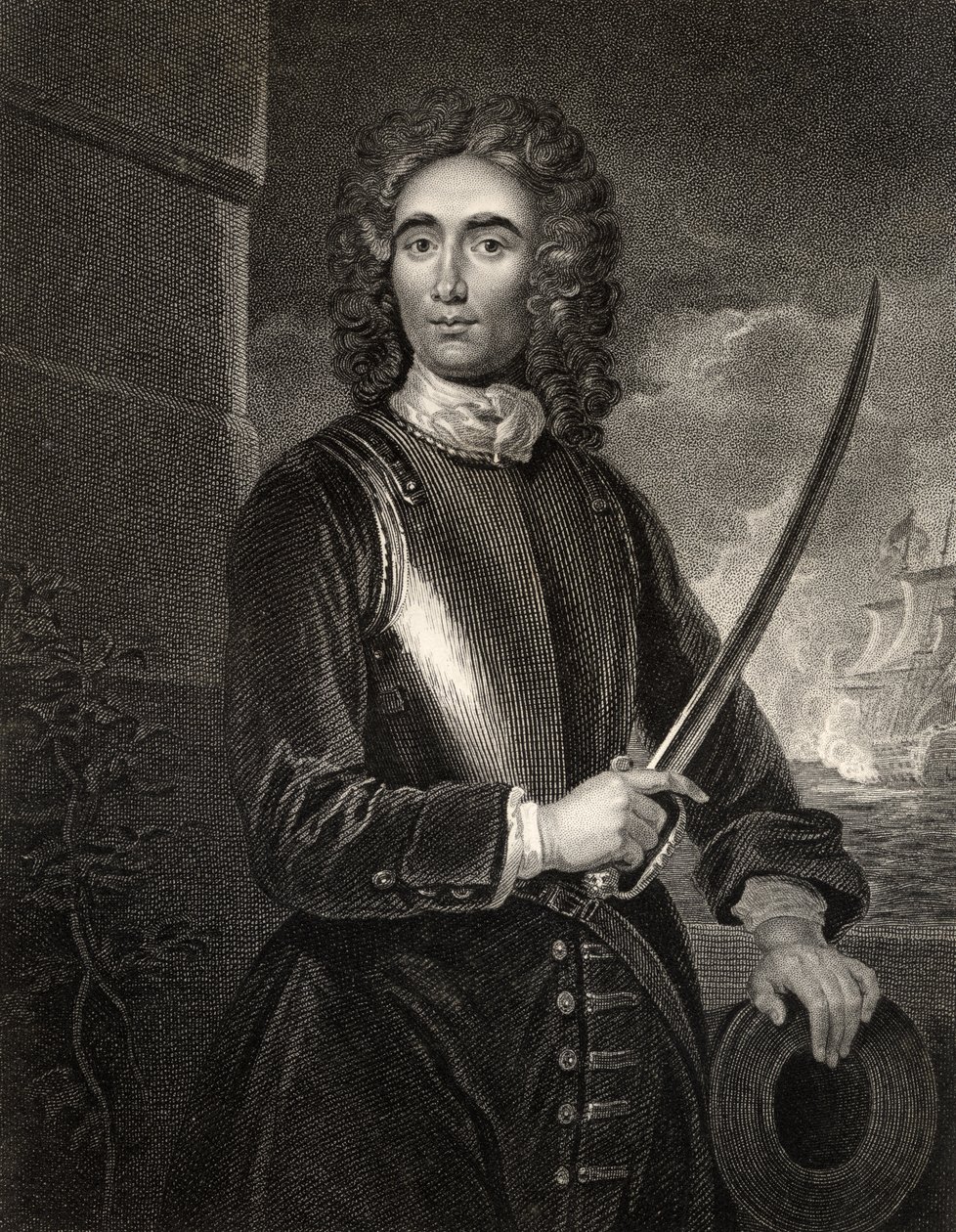 John Benbow, grabado por W.T. Mote, de 