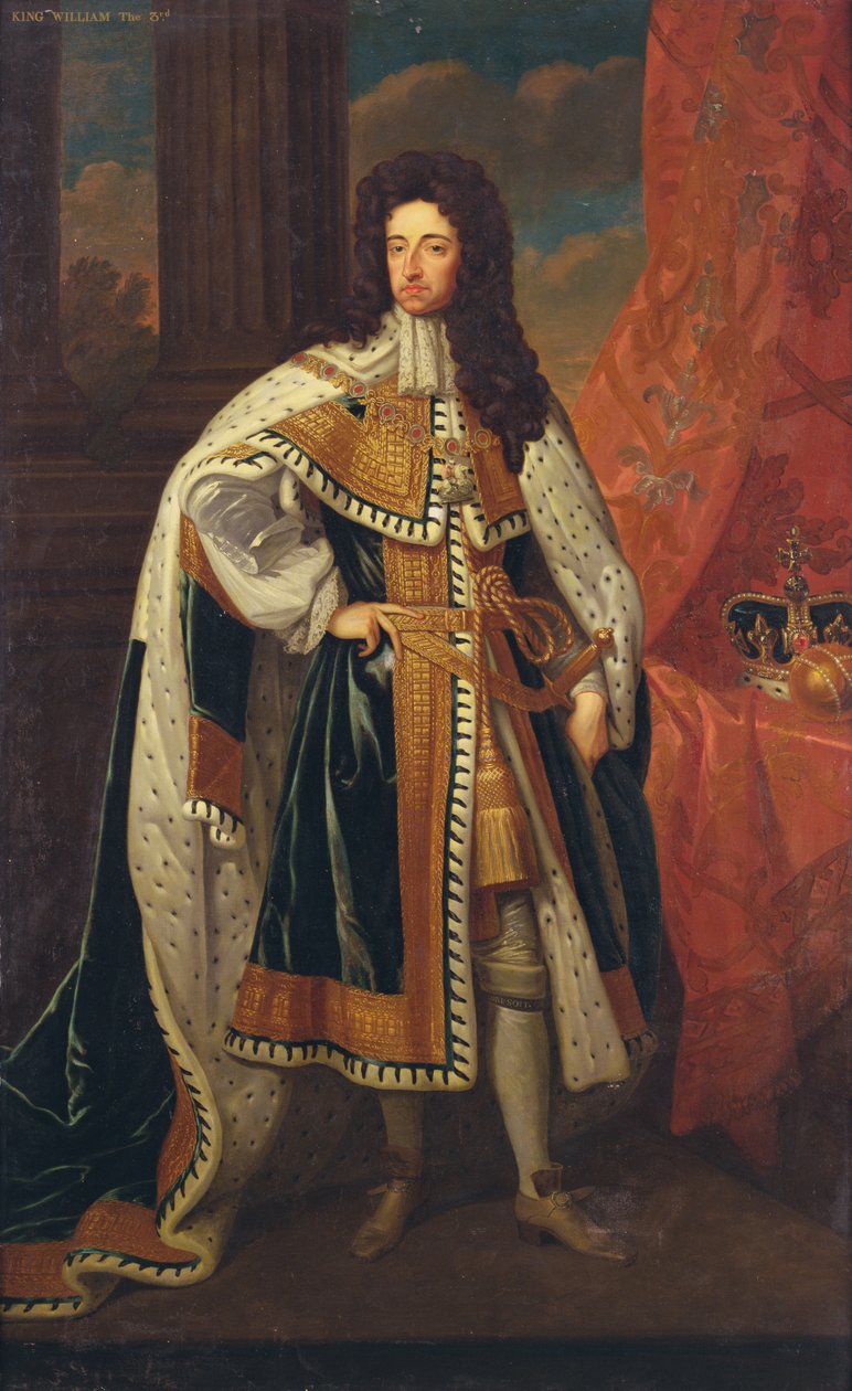Rey Guillermo en Túnicas de Estado, c.1690 de Godfrey (after) Kneller